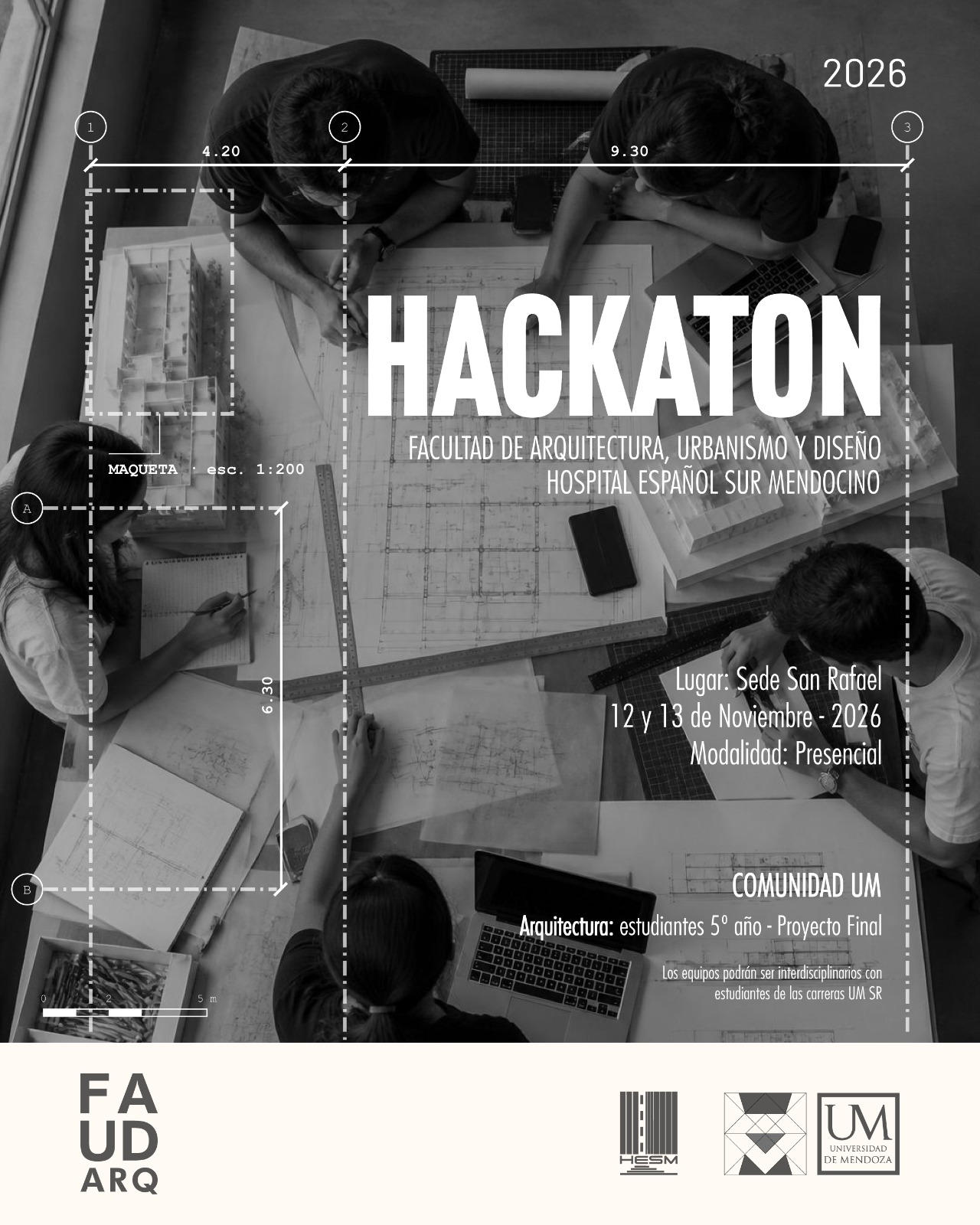 Hackatón 2026: Facultad de Arquitectura, Urbanismo y Diseño y Hospital Español Sur Mendocino